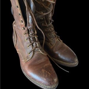 Resist oil Vibram Brown Leather Boots